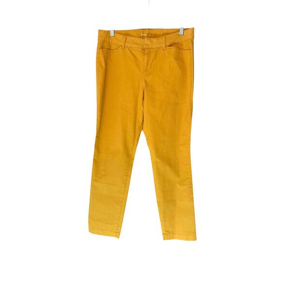 Old Navy Yellow Office Business Career Work Corporate Pixie Ankle Pants Size 8 - Picture 1 of 11